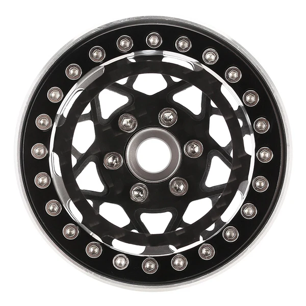 INJORA 1.9" Carbon Fiber & Aluminum -10mm Offset Wheels for 1/10 RC Crawlers (W1952) - Image 5
