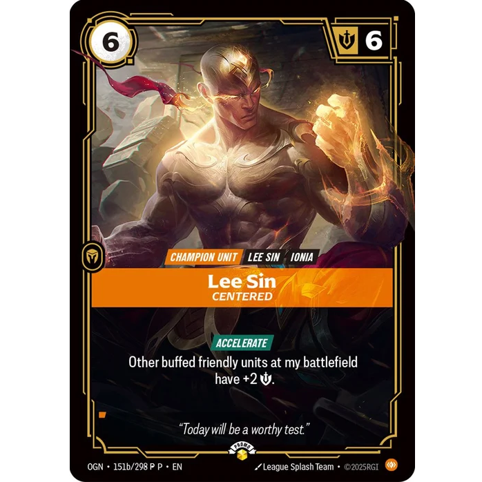 Lee Sin, Centered Origins: Promos (Near-mint)