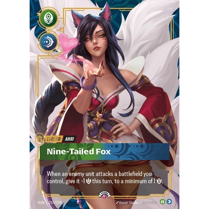 Ahri, Nine-Tailed Fox
Origins: Promos (Simplified-Chinese) (Near-mint) #255