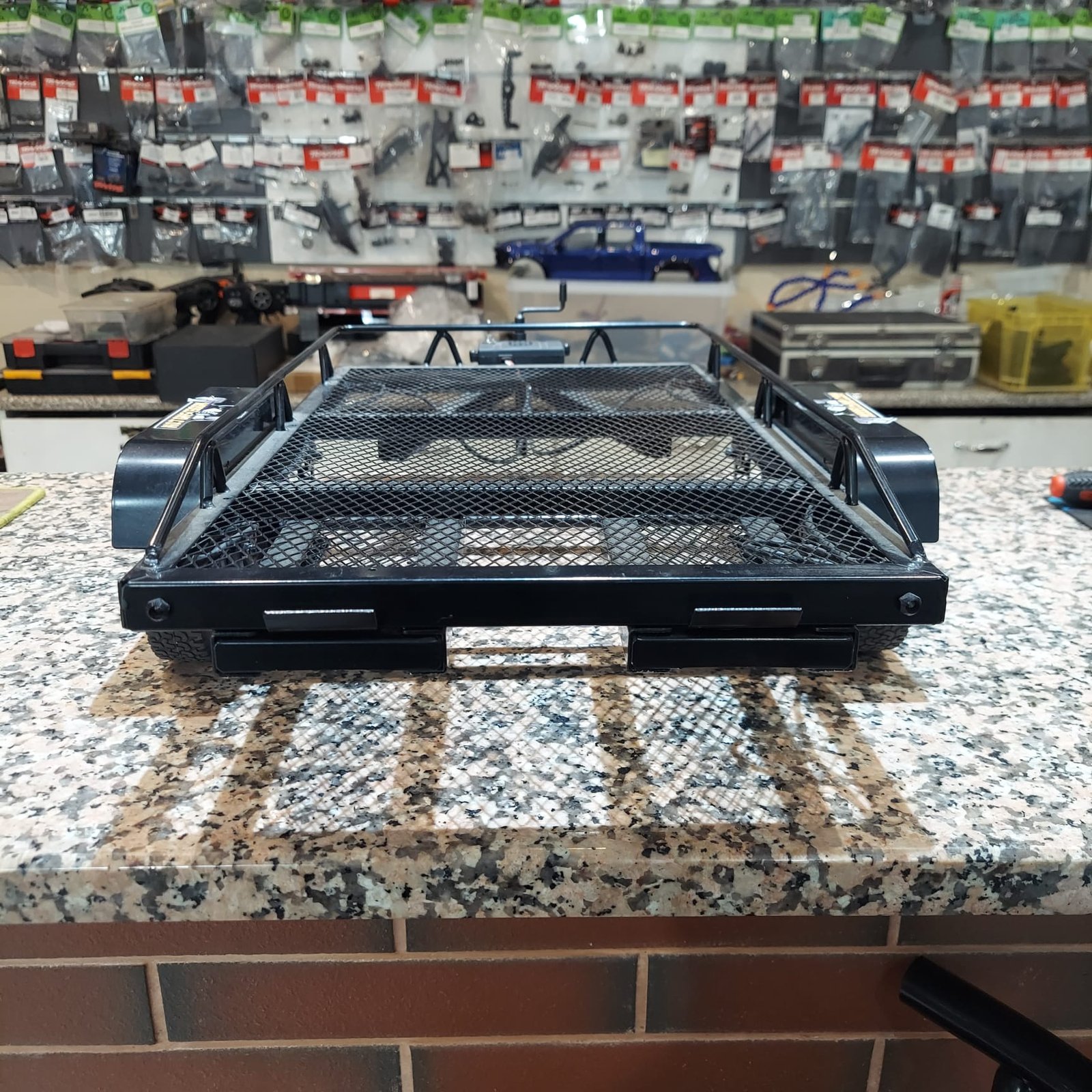 INJORA RC Trailer 450 x 260 mm Metal Trailer with Four Tyres for 1/10 RC Car Crawler - Image 6