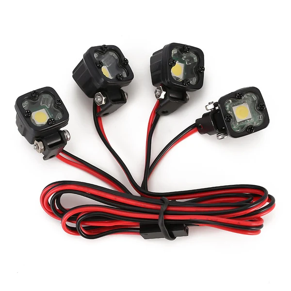INJORA Bright LED Lights Headlight Spotlight "4 Square Lights"