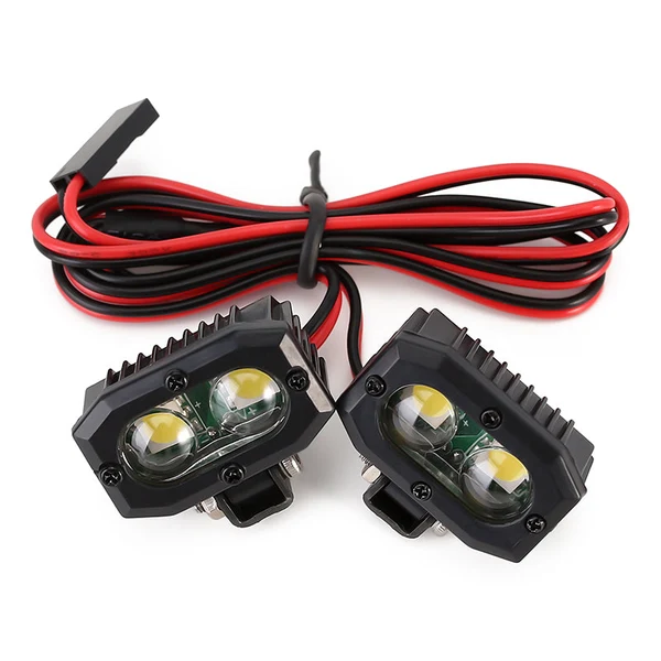 INJORA Bright LED Lights Headlight Spotlight "2 Rectangular Lights"