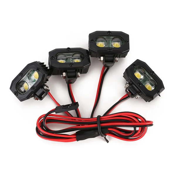 INJORA Bright LED Lights Headlight Spotlight "4 Rectangular Lights"