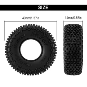 INJORA 0.7" 40*14mm XHX Pin Tires for 1/30 SCX30 (T7021) (4) - Image 9