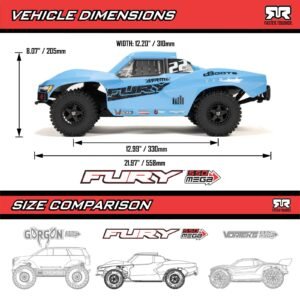 ARRMA 1/10 FURY 2WD RTR Brushed Short Course Truck (Battery & Charger Included), Red - Image 6