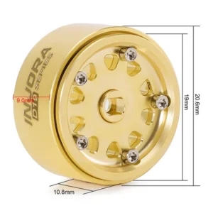 INJORA 0.7" D19 Brass Beadlock Wheels for 1/30 SCX30 (W7007) (4) - Image 4