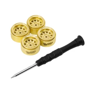 INJORA 0.7" D19 Brass Beadlock Wheels for 1/30 SCX30 (W7007) (4)