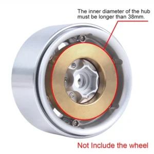 Alternative view of INJORA 2PCS 63g Internal Brass Counterweight for 1.9" 2.2" Wheel Rims