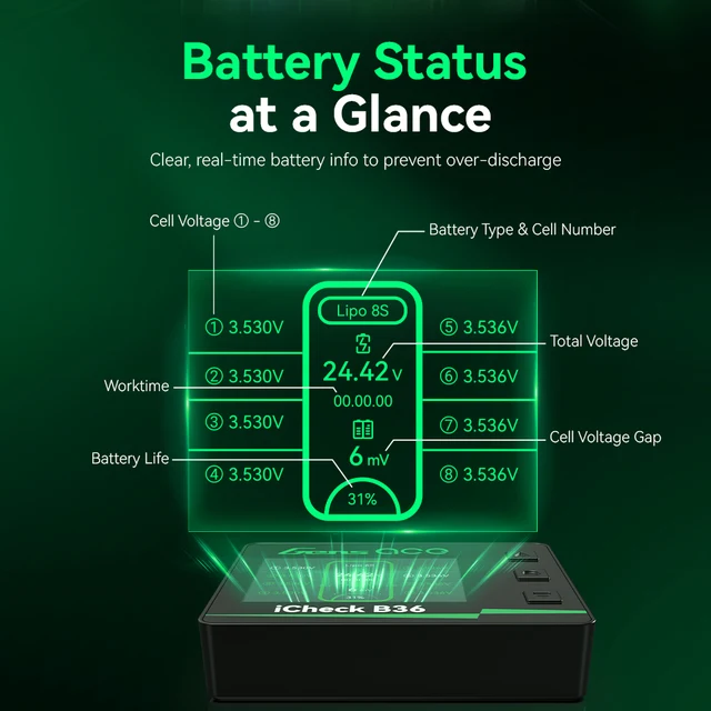 Gens ace iCheck B36 | Smart RC Battery Checker - Image 12