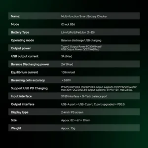 Gens ace iCheck B36 | Smart RC Battery Checker - Image 3
