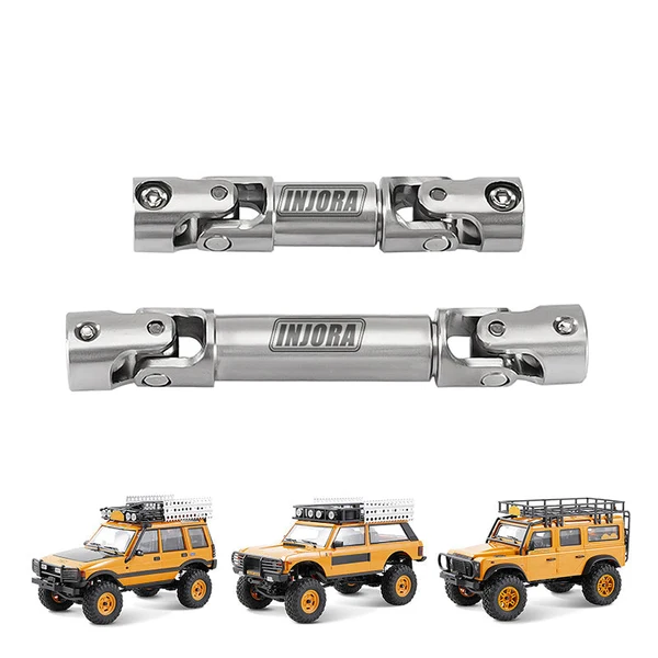 INJORA Stainless Steel Drive Shafts for 1/24 FMS FCX24M
