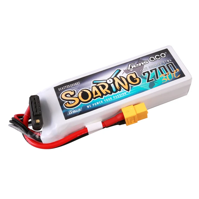 Gens ace 2700mAh 3S 30C 11.1V Lipo Battery | XT60 Plug | Soaring - Image 5