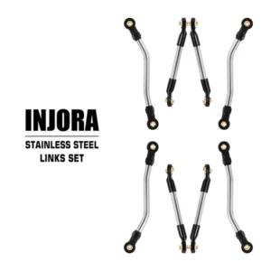 INJORA Stainless Steel High Clearance Chassis Links for 1/24 FMS FCX24M - Image 6