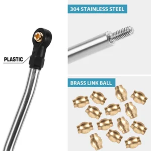 INJORA Stainless Steel High Clearance Chassis Links for 1/24 FMS FCX24M - Image 4