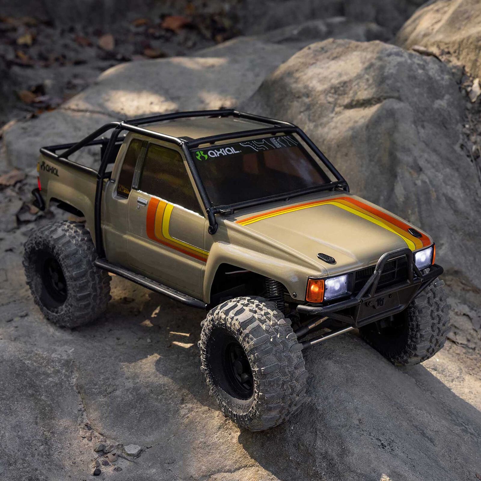 Axial 1/10 SCX10 III 1987 Toyota SR5 4X4 RTR Brushed Rock Crawler, Tan