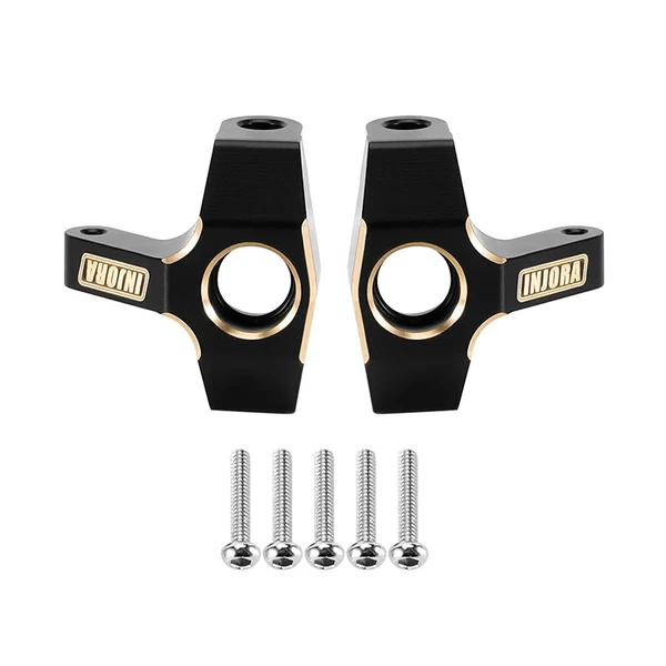 INJORA Black Brass Steering Knuckles for 1/24 FMS FCX24M