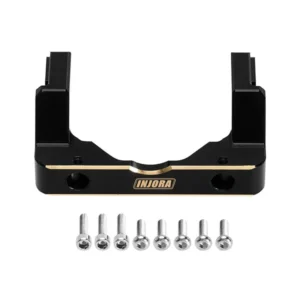 INJORA Black Brass Front Bumper Mount for 1/24 FMS FCX24M - Image 4