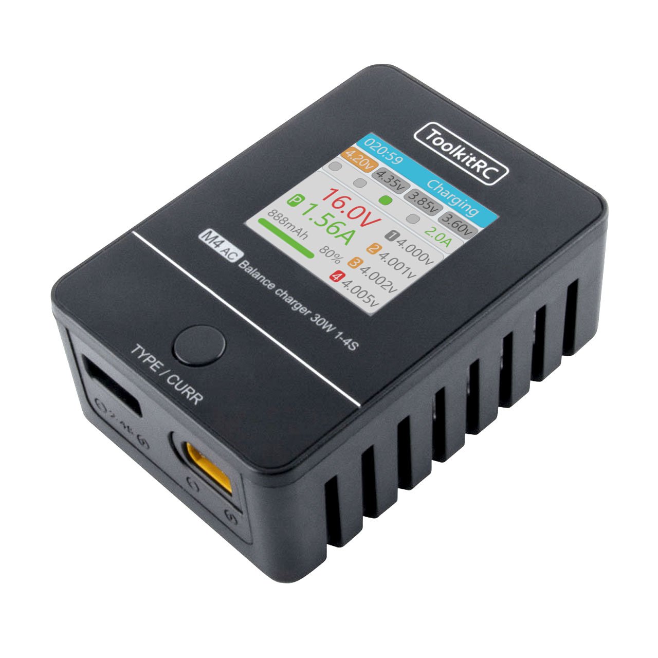 ToolkitRC M4AC XT60 LiPo 1-4S 2.5A Charger AC
