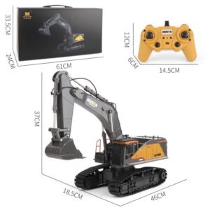 HUINA 1592 1/14TH RC EXCAVATOR 2.4G 22CH w/DIE CAST CAB, BUCKET - Image 3