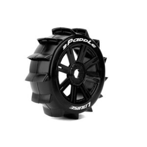 Visualização alternativa de Louise RC - B-PADDLE - 1-8 Buggy Tire Set - Mounted - Soft - Black Spoke Wheels - Hex 17mm - L-T3249SB