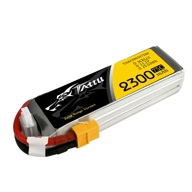 Tattu 2300mAh 3S 75C 11.1V Lipo Battery | XT60 Plug | FPV Classic - Image 5